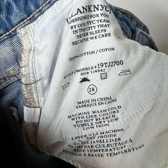 Blanknyc The Baxter Ribcage Straight Leg Jeans Blue Wash Size 28 - Picture 11 of 11